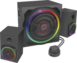 SL-830105-BK GRAVITY RGB 2.1 Subwoofer System, black